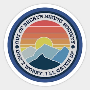 Out of Breath Hiking Society Round 2 Sticker